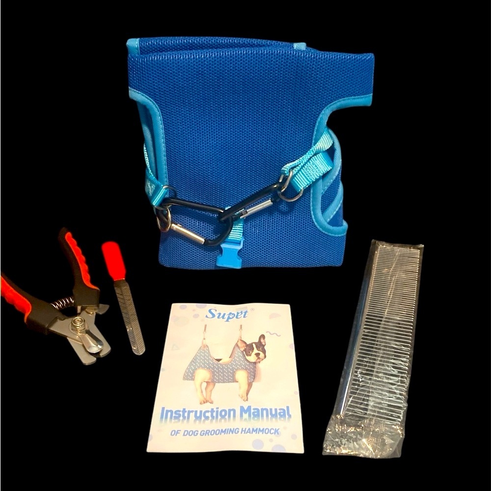 NWT Blue Dog Grooming Hammock Kit